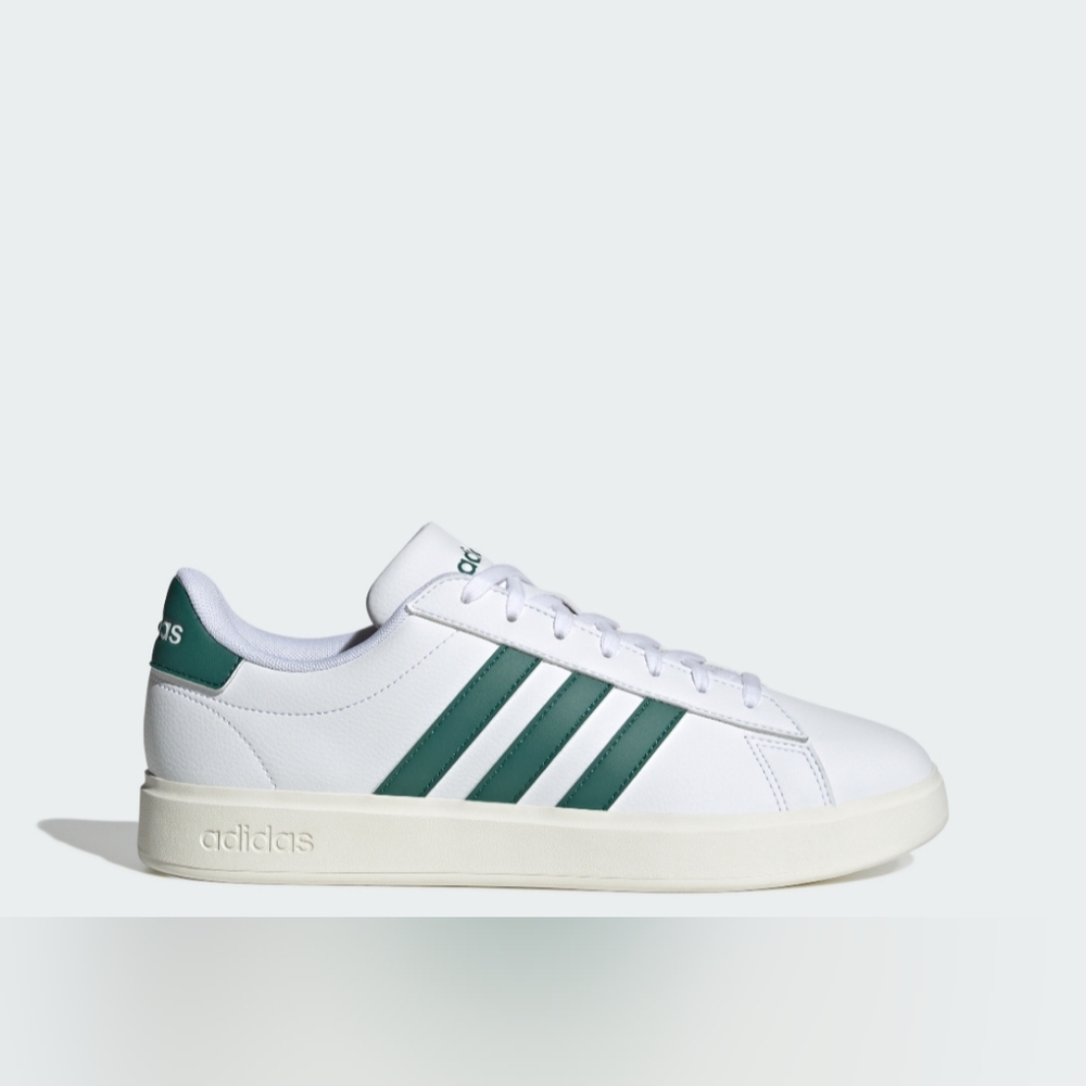 adidas men GRAND COURT 2.0 Color: Cloud White / Collegiate Green / Core Wh.